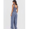 image:imageANRABESS Jumpsuits for Women Casual Smocked Sleeveless Wide Leg Comfy Rompers With Pockets Summer Vacation amp Dressy WearNavy Floral