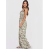 image:imageANRABESS Jumpsuits for Women Casual Smocked Sleeveless Wide Leg Comfy Rompers With Pockets Summer Vacation amp Dressy WearPink Yellow Floral