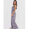 image:imageANRABESS Jumpsuits for Women Casual Smocked Sleeveless Wide Leg Comfy Rompers With Pockets Summer Vacation amp Dressy WearPurple Flora
