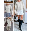 image:imageANRABESS Lightweight Cardigan Sweaters for Women Trendy  Soft Breathable Knit Subtle Cropped Long Sleeve Button Down Crewneck Relaxed Loose Fit Casual amp Work Wear Fall OutfitsLight Grey