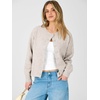 image:imageANRABESS Lightweight Cardigan Sweaters for Women Trendy  Soft Breathable Knit Subtle Cropped Long Sleeve Button Down Crewneck Relaxed Loose Fit Casual amp Work Wear Fall OutfitsBeige
