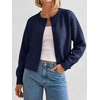 image:imageANRABESS Lightweight Cardigan Sweaters for Women Trendy  Soft Breathable Knit Subtle Cropped Long Sleeve Button Down Crewneck Relaxed Loose Fit Casual amp Work Wear Fall OutfitsNavy Blue