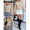 image:imageANRABESS Lightweight Cardigan Sweaters for Women Trendy  Soft Breathable Knit Subtle Cropped Long Sleeve Button Down Crewneck Relaxed Loose Fit Casual amp Work Wear Fall OutfitsAlmond