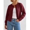 image:imageANRABESS Lightweight Cardigan Sweaters for Women Trendy  Soft Breathable Knit Subtle Cropped Long Sleeve Button Down Crewneck Relaxed Loose Fit Casual amp Work Wear Fall OutfitsRed