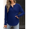 image:imageANRABESS Long Sleeve Shirts for Women Henley Tops Dressy Casual TShirts Blouses 2026 Fall Lightweight SweatersDeep Blue