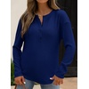 image:imageANRABESS Long Sleeve Shirts for Women Henley Tops Dressy Casual TShirts Blouses 2026 Fall Lightweight SweatersDeep Blue