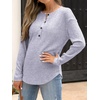 image:imageANRABESS Long Sleeve Shirts for Women Henley Tops Dressy Casual TShirts Blouses 2026 Fall Lightweight SweatersGrey