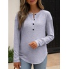 image:imageANRABESS Long Sleeve Shirts for Women Henley Tops Dressy Casual TShirts Blouses 2026 Fall Lightweight SweatersGrey