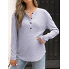 image:imageANRABESS Long Sleeve Shirts for Women Henley Tops Dressy Casual TShirts Blouses 2026 Fall Lightweight SweatersGrey