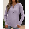 image:imageANRABESS Long Sleeve Shirts for Women Henley Tops Dressy Casual TShirts Blouses 2026 Fall Lightweight SweatersLight Purple