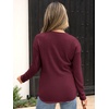 image:imageANRABESS Long Sleeve Shirts for Women Henley Tops Dressy Casual TShirts Blouses 2026 Fall Lightweight SweatersRust Red