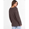 image:imageANRABESS Ribbed V Neck Long Sleeve Shirts for Women  Soft lightweight Sweaters Loose Fit Office Work Casual Daily Wear Tunic 2026 Fall Winter Transition OutfitsDeep Brown
