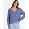image:imageANRABESS Ribbed V Neck Long Sleeve Shirts for Women  Soft lightweight Sweaters Loose Fit Office Work Casual Daily Wear Tunic 2026 Fall Winter Transition OutfitsNavy Blue