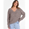 image:imageANRABESS Ribbed V Neck Long Sleeve Shirts for Women  Soft lightweight Sweaters Loose Fit Office Work Casual Daily Wear Tunic 2026 Fall Winter Transition OutfitsCoffee