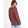 image:imageANRABESS Ribbed V Neck Long Sleeve Shirts for Women  Soft lightweight Sweaters Loose Fit Office Work Casual Daily Wear Tunic 2026 Fall Winter Transition OutfitsRust