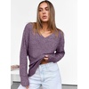 image:imageANRABESS Ribbed V Neck Long Sleeve Shirts for Women  Soft lightweight Sweaters Loose Fit Office Work Casual Daily Wear Tunic 2026 Fall Winter Transition OutfitsPurple