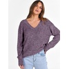 image:imageANRABESS Ribbed V Neck Long Sleeve Shirts for Women  Soft lightweight Sweaters Loose Fit Office Work Casual Daily Wear Tunic 2026 Fall Winter Transition OutfitsPurple