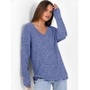 image:imageANRABESS Ribbed V Neck Long Sleeve Shirts for Women  Soft lightweight Sweaters Loose Fit Office Work Casual Daily Wear Tunic 2026 Fall Winter Transition OutfitsNavy Blue