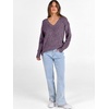image:imageANRABESS Ribbed V Neck Long Sleeve Shirts for Women  Soft lightweight Sweaters Loose Fit Office Work Casual Daily Wear Tunic 2026 Fall Winter Transition OutfitsPurple