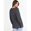 image:imageANRABESS Ribbed V Neck Long Sleeve Shirts for Women  Soft lightweight Sweaters Loose Fit Office Work Casual Daily Wear Tunic 2026 Fall Winter Transition OutfitsDeep Grey