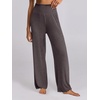 image:imageANRABESS Women 2 Piece Lounge Pajamas Sets Casual Ribbed Knit Long Sleeve Top Pants Matching Set 2026 Fall Outfits ClothesDark Brown