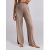 image:imageANRABESS Women 2 Piece Lounge Pajamas Sets Casual Ribbed Knit Long Sleeve Top Pants Matching Set 2026 Fall Outfits ClothesKhaki