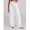 image:imageANRABESS Women 2 Piece Lounge Pajamas Sets Casual Ribbed Knit Long Sleeve Top Pants Matching Set 2026 Fall Outfits ClothesWhite