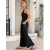 image:imageANRABESS Women Jumpsuits 2026 Casual Sleeveless V Neck Wide Leg Jumper Romper Beach Vacation Clothes Summer One Piece OutfitsBlack