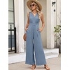 image:imageANRABESS Women Jumpsuits 2026 Casual Sleeveless V Neck Wide Leg Jumper Romper Beach Vacation Clothes Summer One Piece OutfitsGrey Blue
