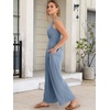 image:imageANRABESS Women Jumpsuits 2026 Casual Sleeveless V Neck Wide Leg Jumper Romper Beach Vacation Clothes Summer One Piece OutfitsGrey Blue