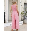 image:imageANRABESS Women Jumpsuits 2026 Casual Sleeveless V Neck Wide Leg Jumper Romper Beach Vacation Clothes Summer One Piece OutfitsPink White Floral