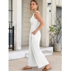 image:imageANRABESS Women Jumpsuits 2026 Casual Sleeveless V Neck Wide Leg Jumper Romper Beach Vacation Clothes Summer One Piece OutfitsWhite