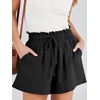 image:imageANRABESS Women Linen Shorts Wide Leg High Waist Loose Elastic Drawstring Casual Dressy 2026 Summer for Beach Vacation DailyBlack
