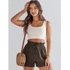 image:imageANRABESS Women Linen Shorts Wide Leg High Waist Loose Elastic Drawstring Casual Dressy 2026 Summer for Beach Vacation DailyCoffee