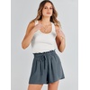 image:imageANRABESS Women Linen Shorts Wide Leg High Waist Loose Elastic Drawstring Casual Dressy 2026 Summer for Beach Vacation DailyGrey
