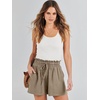 image:imageANRABESS Women Linen Shorts Wide Leg High Waist Loose Elastic Drawstring Casual Dressy 2026 Summer for Beach Vacation DailyLight Brown