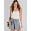 image:imageANRABESS Women Linen Shorts Wide Leg High Waist Loose Elastic Drawstring Casual Dressy 2026 Summer for Beach Vacation DailyLight Grey