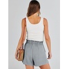 image:imageANRABESS Women Linen Shorts Wide Leg High Waist Loose Elastic Drawstring Casual Dressy 2026 Summer for Beach Vacation DailyLight Grey