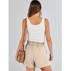 image:imageANRABESS Women Linen Shorts Wide Leg High Waist Loose Elastic Drawstring Casual Dressy 2026 Summer for Beach Vacation DailyLight Khaki