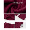 image:imageANRABESS Women Ribbed Knit Pajama Pants with Pockets  Soft Fuzzy Comfy Wide Leg Pants Lounge Drawstring Fall Loose Pj Bottoms TrousersBurgundy
