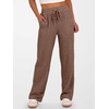 image:imageANRABESS Women Ribbed Knit Pajama Pants with Pockets  Soft Fuzzy Comfy Wide Leg Pants Lounge Drawstring Fall Loose Pj Bottoms TrousersDark Brown