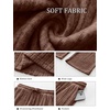 image:imageANRABESS Women Ribbed Knit Pajama Pants with Pockets  Soft Fuzzy Comfy Wide Leg Pants Lounge Drawstring Fall Loose Pj Bottoms TrousersDark Brown