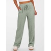 image:imageANRABESS Women Ribbed Knit Pajama Pants with Pockets  Soft Fuzzy Comfy Wide Leg Pants Lounge Drawstring Fall Loose Pj Bottoms TrousersLight Green