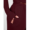 image:imageANRABESS Womens 2 Piece Soft Comfy Lounge Sets  Long Sleeve Side Ruching Top Wide Leg Drawstring Pants with Pockets Airport Travel Matching Set Fall Winter OutfitsDeep Red