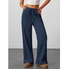 image:imageANRABESS Womens Baggy Wide Leg Palazzo Pants  Loose Fit Drawstring Elastic Waist Trousers with Pockets Casual Flowy Lounge Work Outfits 2026 Fall summer ClothesNavy Blue