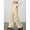 image:imageANRABESS Womens Baggy Wide Leg Palazzo Pants  Loose Fit Drawstring Elastic Waist Trousers with Pockets Casual Flowy Lounge Work Outfits 2026 Fall summer ClothesBeige