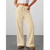 image:imageANRABESS Womens Baggy Wide Leg Palazzo Pants  Loose Fit Drawstring Elastic Waist Trousers with Pockets Casual Flowy Lounge Work Outfits 2026 Fall summer ClothesBeige