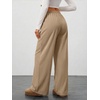 image:imageANRABESS Womens Baggy Wide Leg Palazzo Pants  Loose Fit Drawstring Elastic Waist Trousers with Pockets Casual Flowy Lounge Work Outfits 2026 Fall summer ClothesKhaki