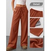 image:imageANRABESS Womens Baggy Wide Leg Palazzo Pants  Loose Fit Drawstring Elastic Waist Trousers with Pockets Casual Flowy Lounge Work Outfits 2026 Fall summer ClothesOrange