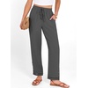image:imageANRABESS Womens Casual Cropped Pants Drawstring Elastic Waist Ankle Trousers Comfy for Lounge Office Versatile Daily WearDark Gray